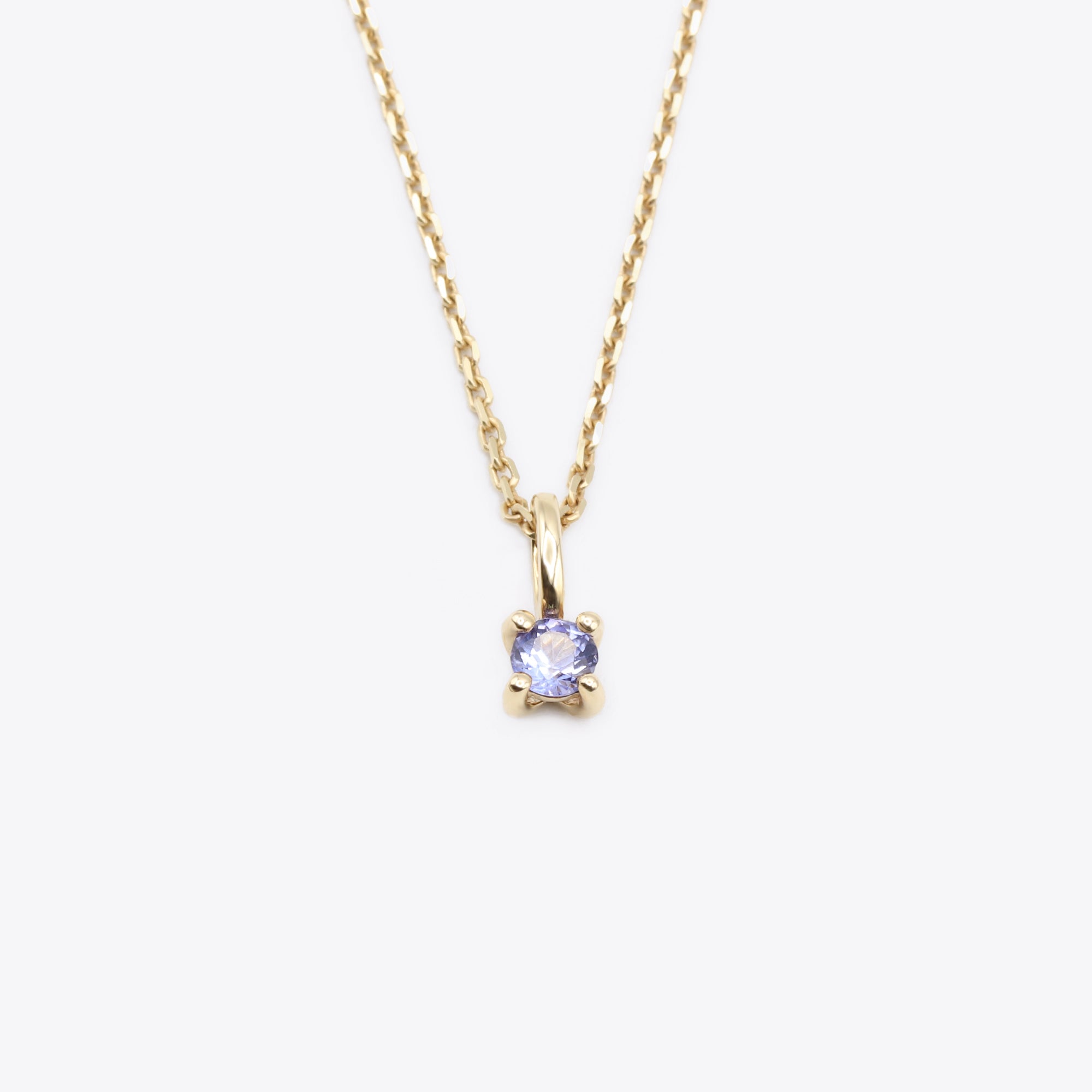 14k gold necklace with december birthstone pendant tanzanite by narrae