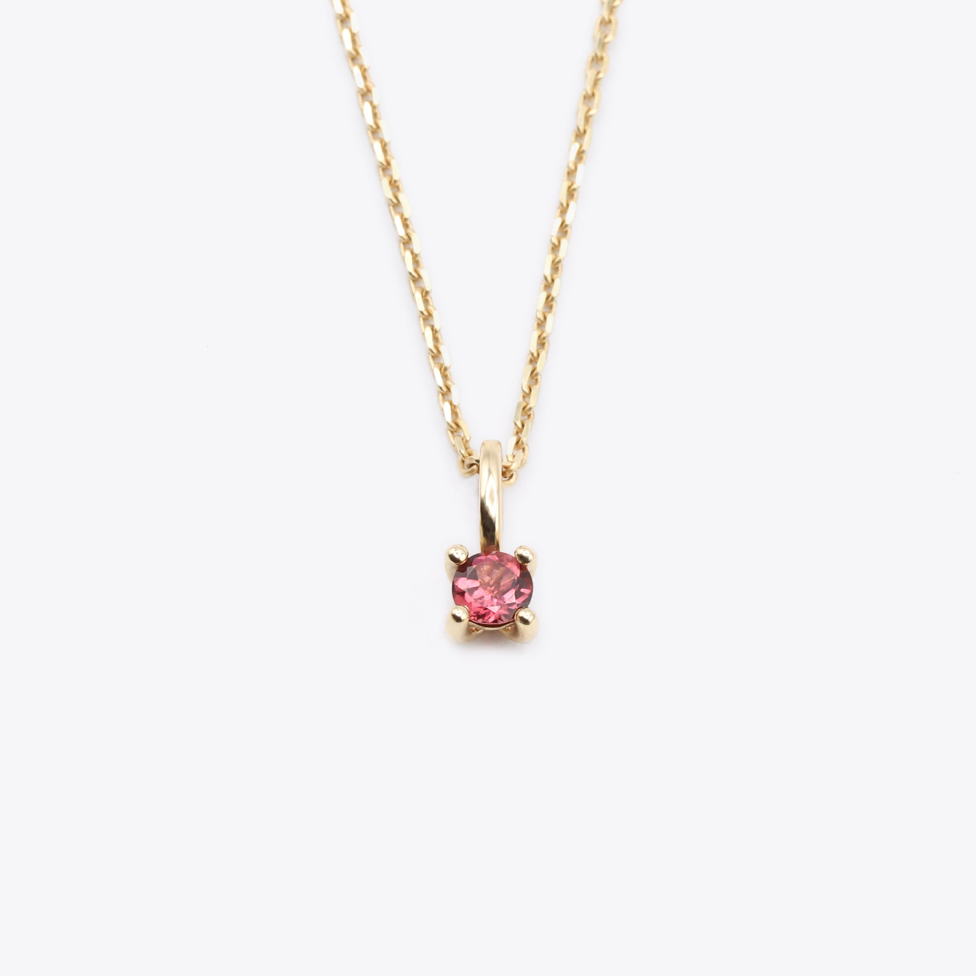 14k gold october birthstone necklace with tourmaline by narrae