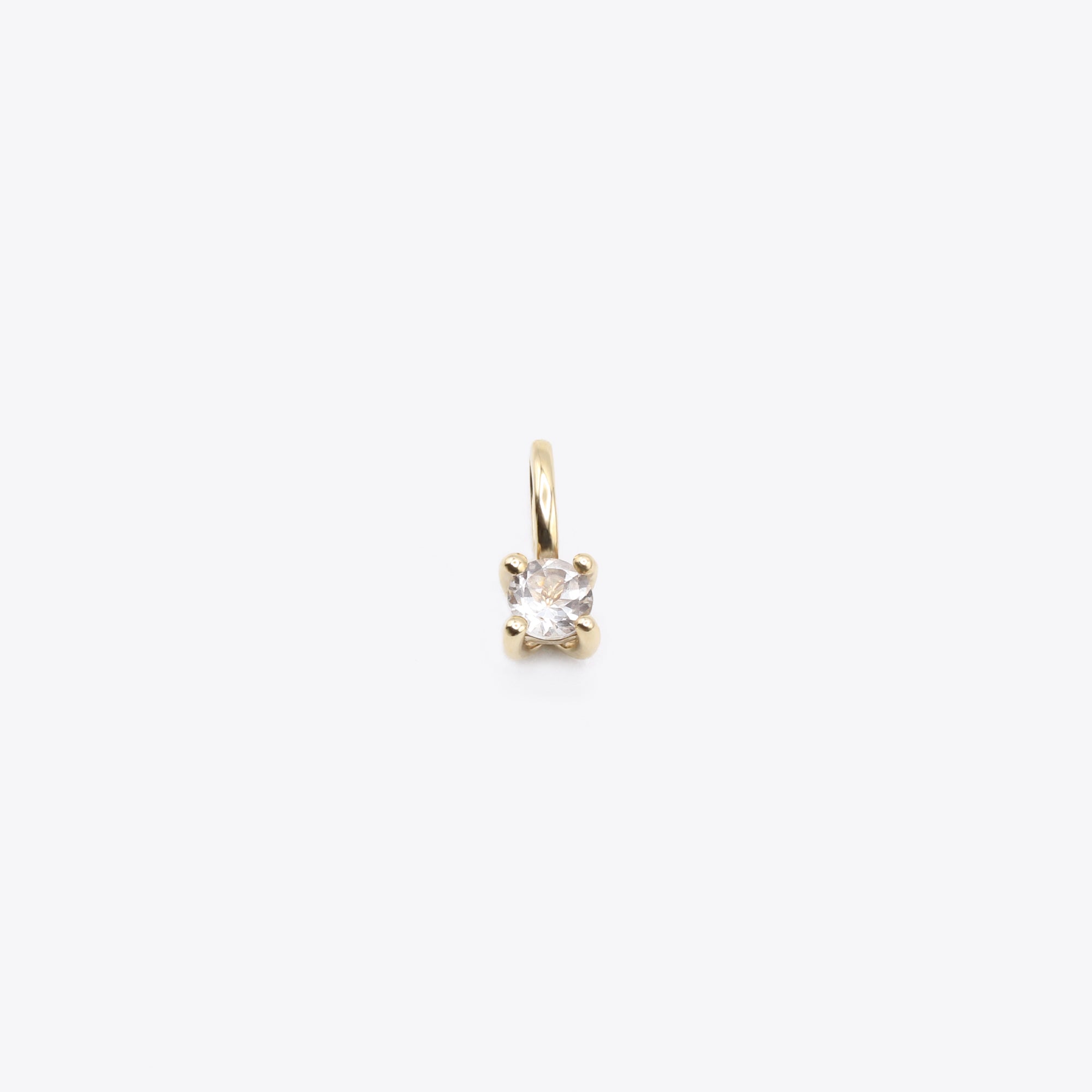 april birthstone pendant 14k gold white topaz
