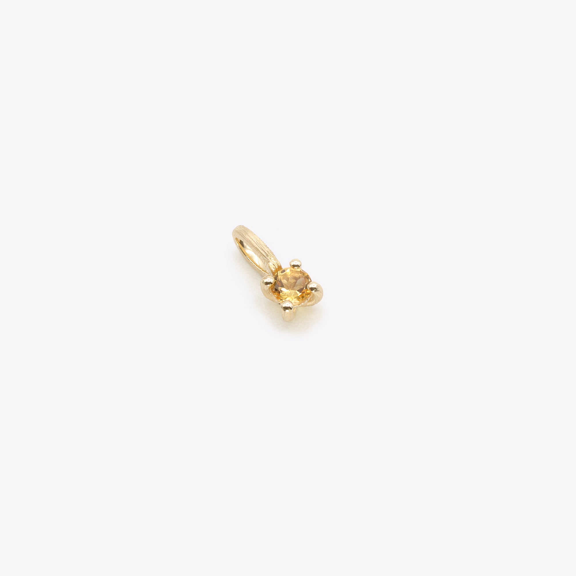 14-karaats gouden hanger met citrien, november geboortesteen, narrae