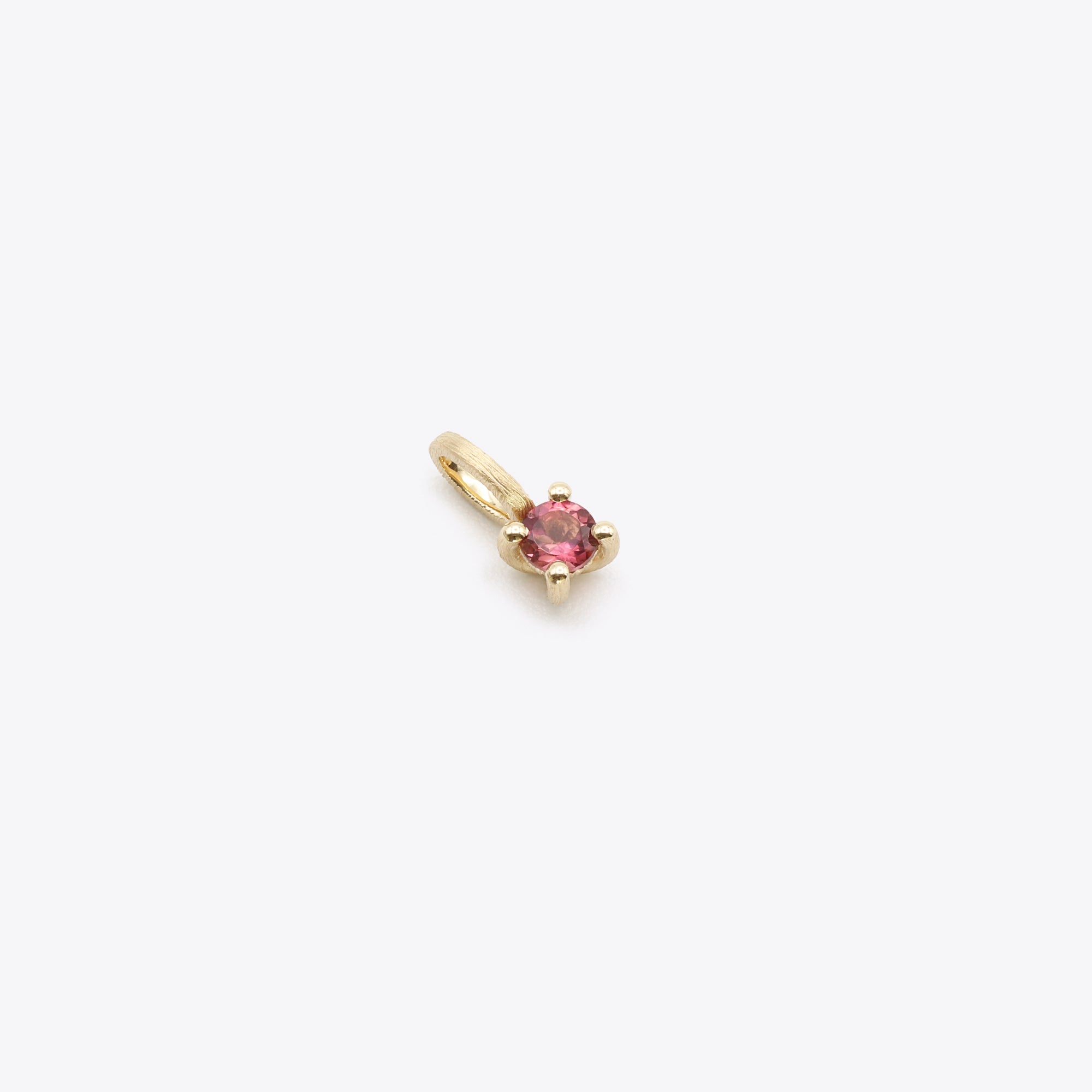 14-karaats gouden hanger met roze toermalijn, oktober geboortesteen, narrae