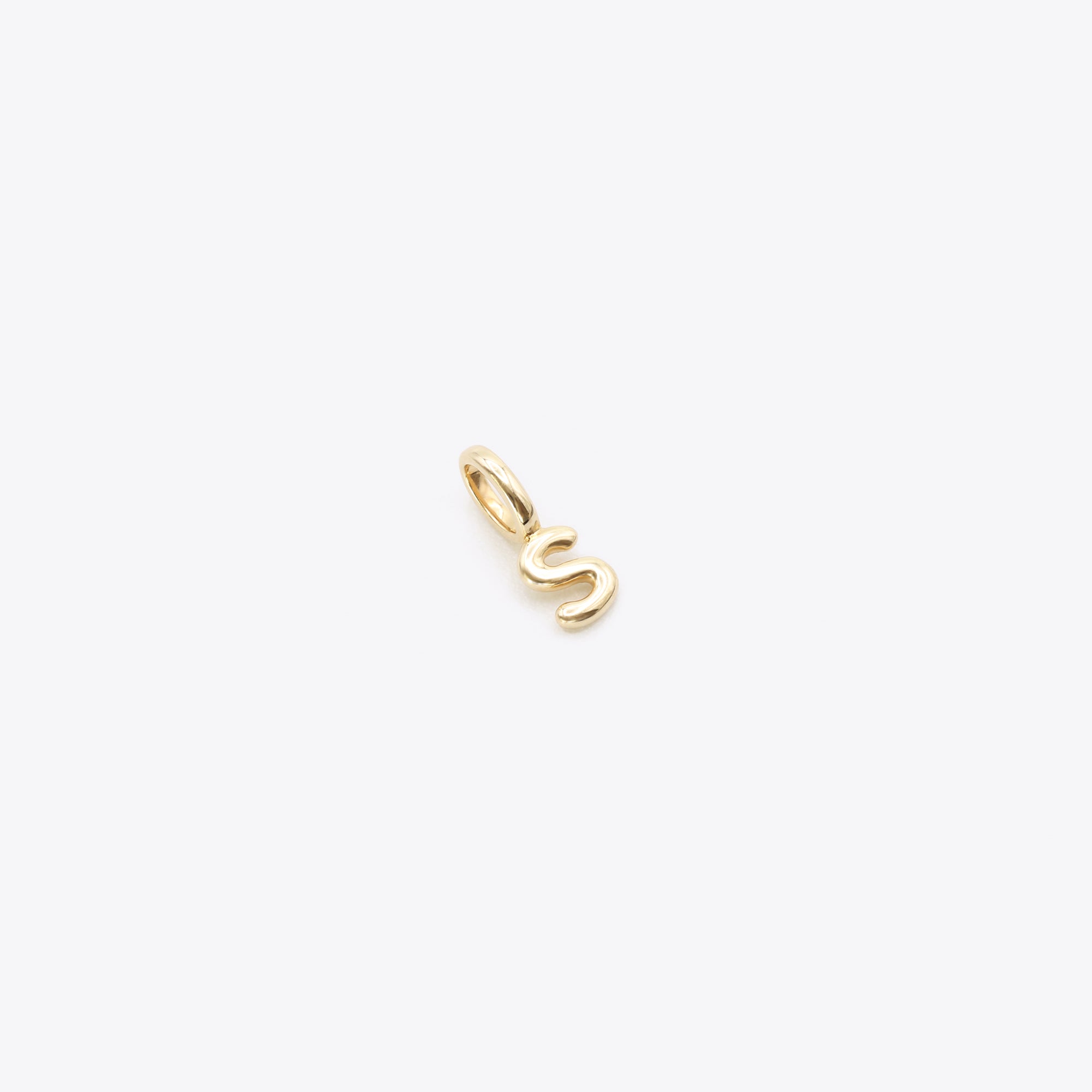 14-karaats gouden mini-initiaalhanger , luxe personaliseerbare kettinghanger, narrae
