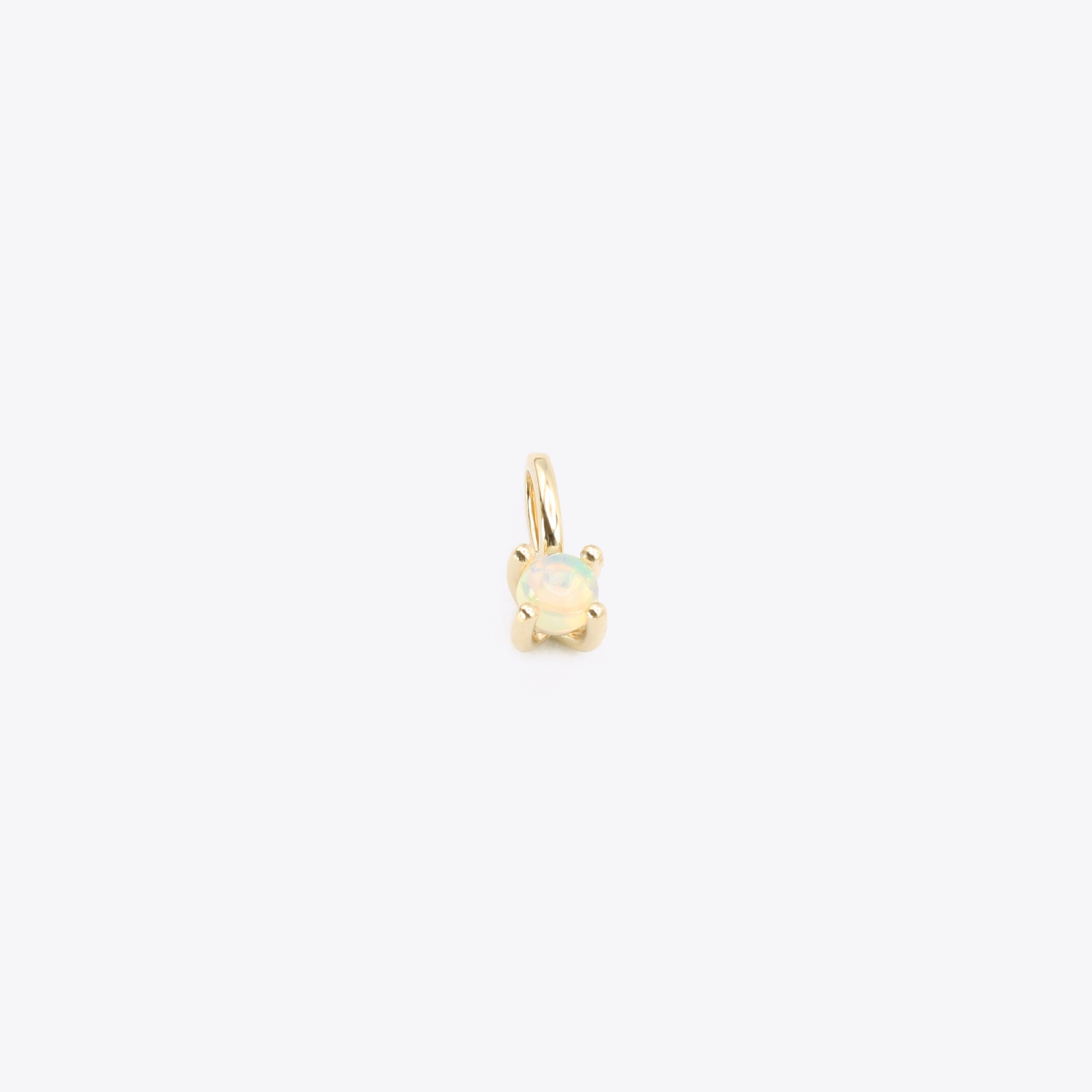 october birthstone with ethiopian opal pendant 14K gold by narrae