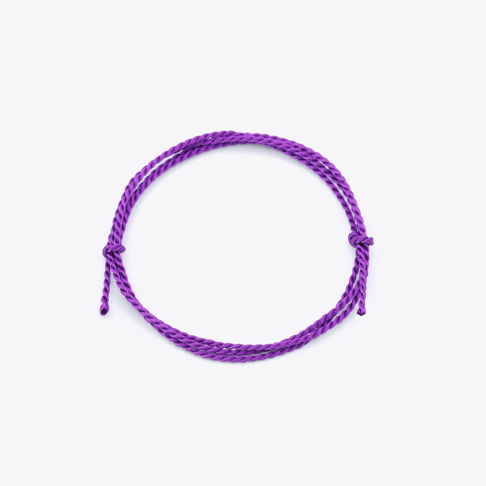 Paars natuursatijn koord voor het maken van een armband of ketting