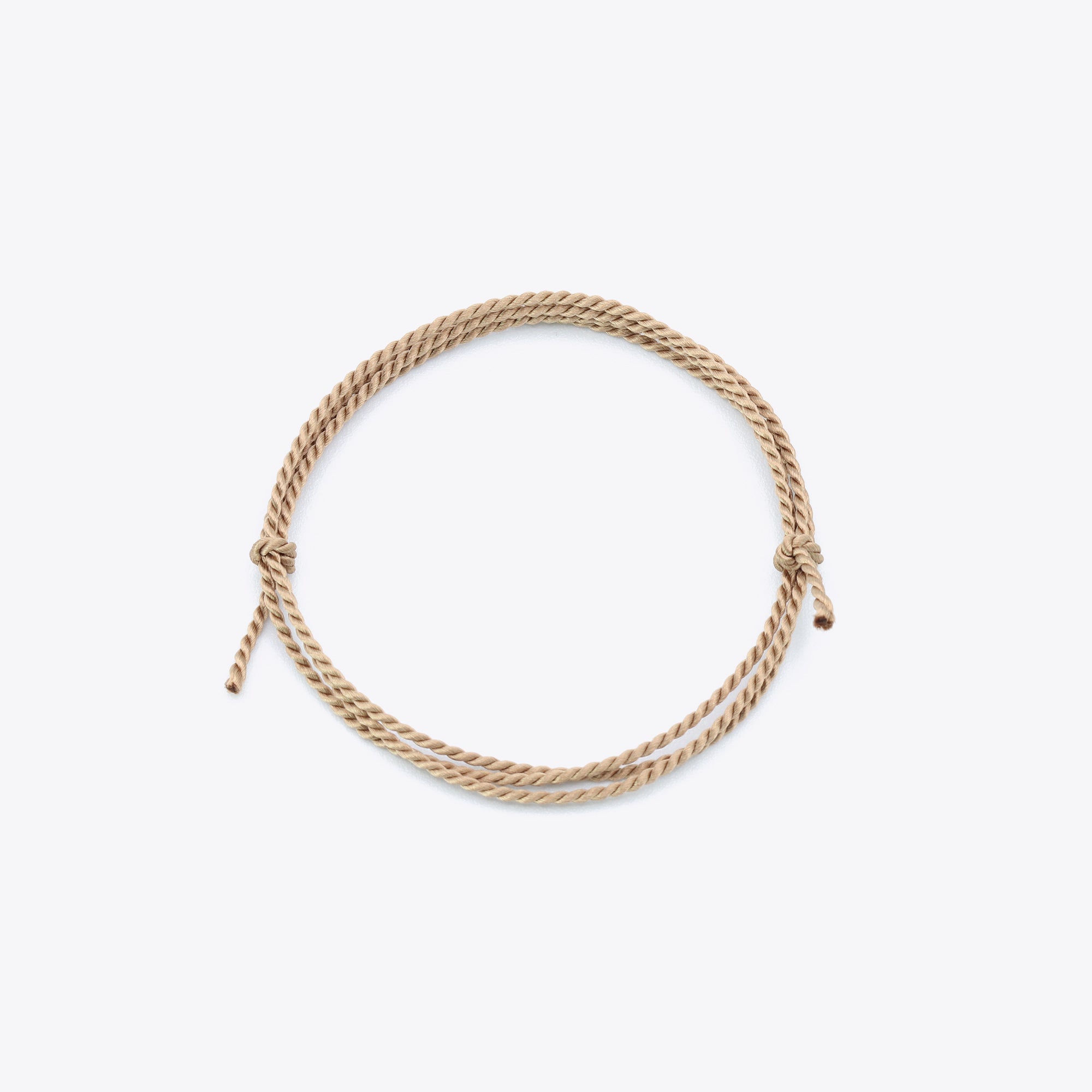 Taupe natuursatijn koord voor het maken van een armband of ketting