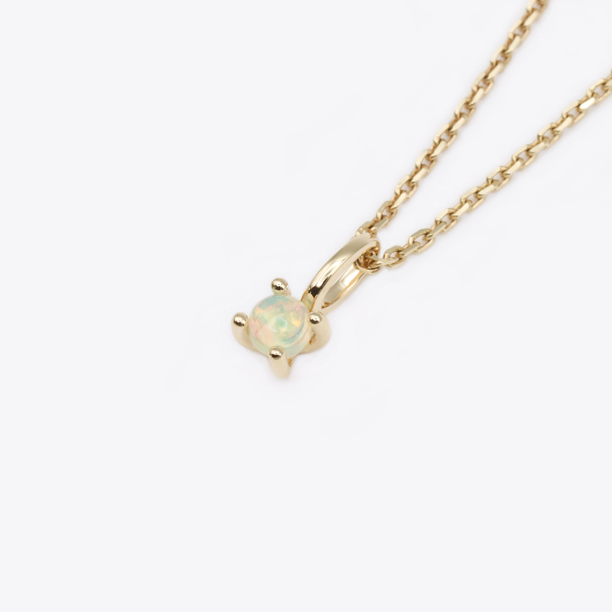 Posy Geboortesteen Oktober | Ethiopische Opaal Hanger & Ketting 14K