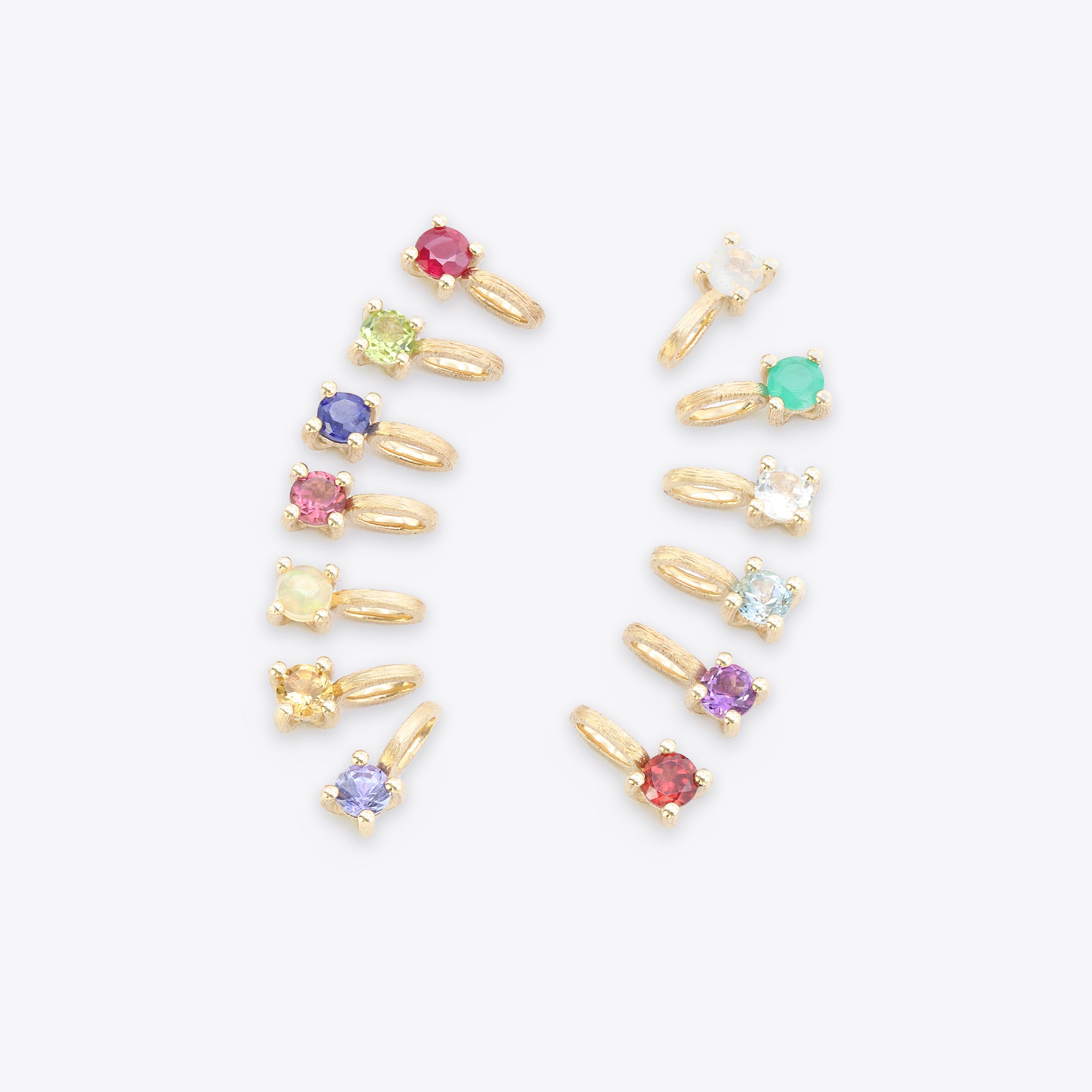 14k gold birthstone pendants by narrae