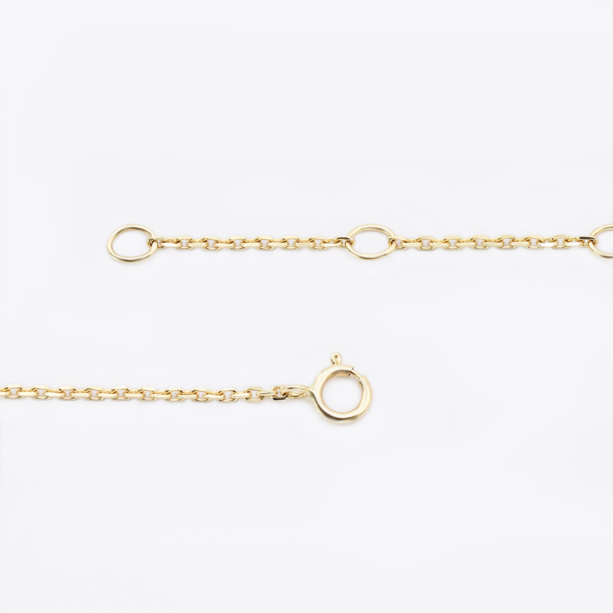14-karaats gouden anker schakelketting met verstelbare lengte 44-46-48-50 cm en veerslot, narrae