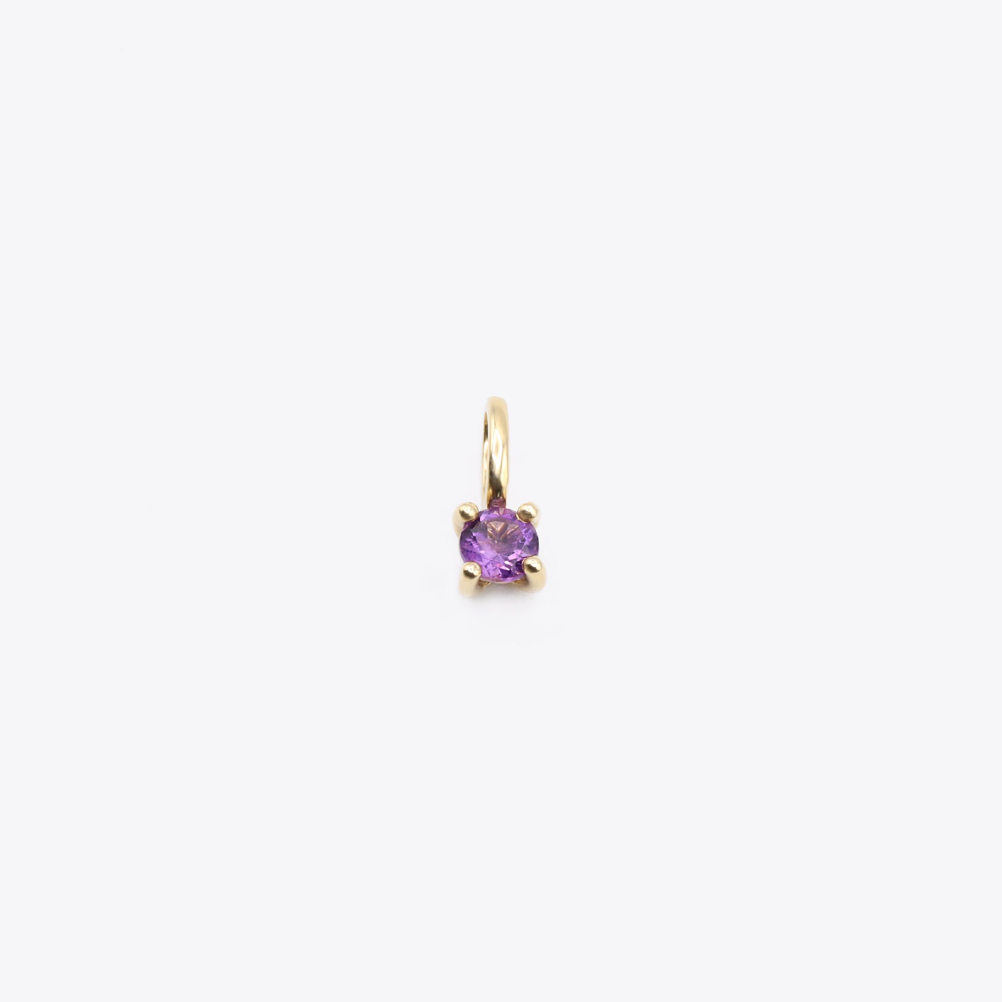 14K birthstone february pendant with amethyst by narrae