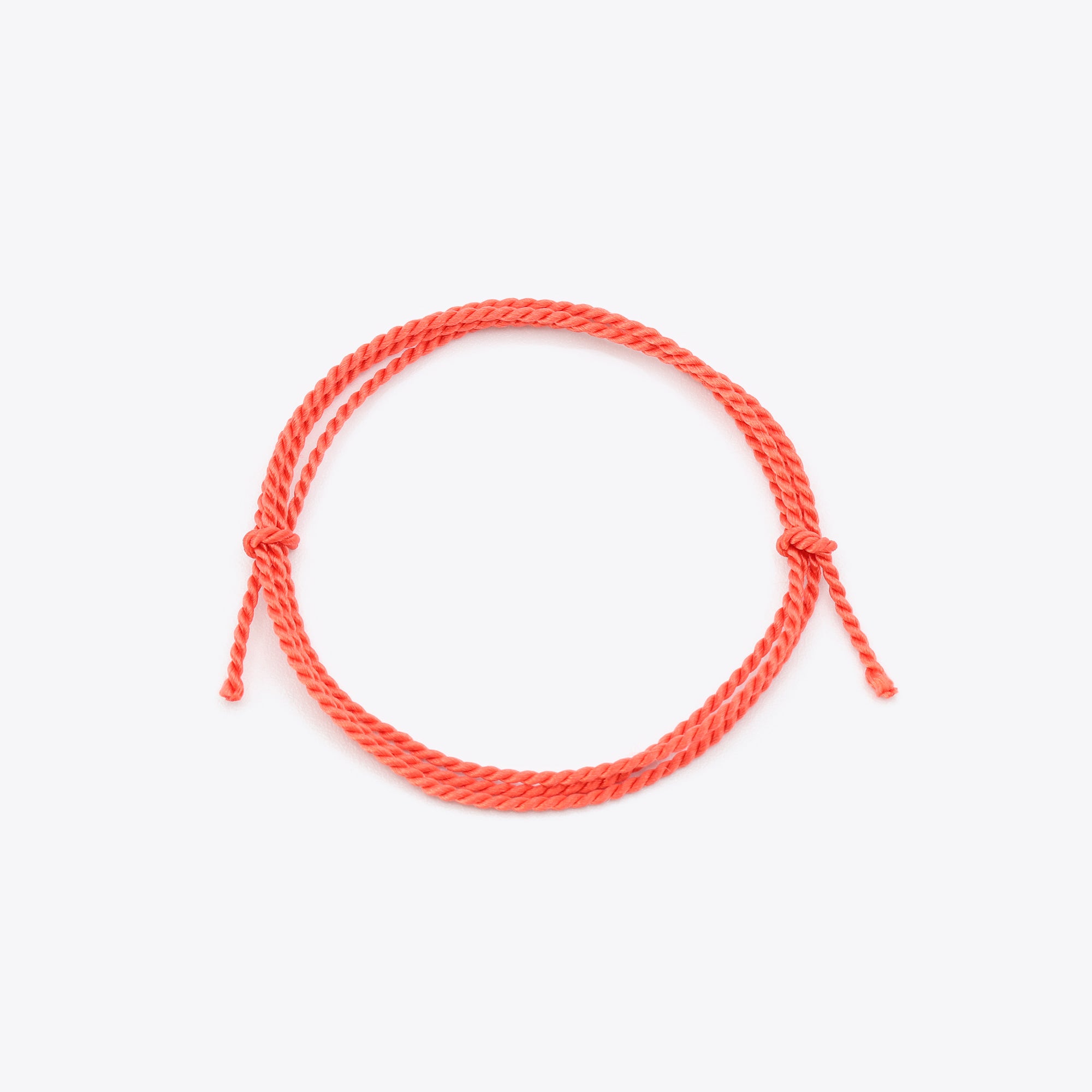 Koraal, oranje natuursatijn koord voor het maken van een armband of ketting